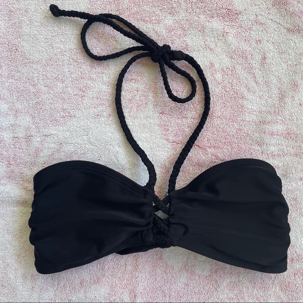 BLACK HALTER STYLE BIKINI TOP :)